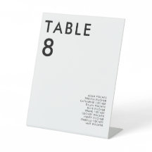 Moderne Minimalistische Hochzeitsszene Tischnummer