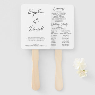 Moderne Minimalistische Hochzeitsvorstellung Fächer