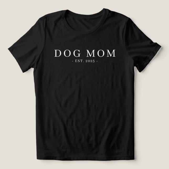 Moderne Minimalistische Hunde-Mama Tri-Blend Shirt (Design Vorderseite)