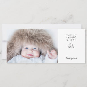Moderne minimalistische Hygge-Festfoto Feiertagskarte