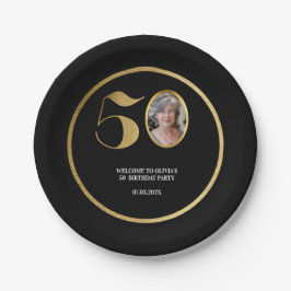 Moderne minimalistische Imitate Gold Glitzer 50. G Pappteller