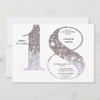 Moderne minimalistische Imitate Gold Glitzer 70. G Einladung