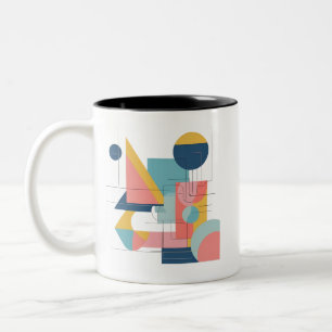 Moderne minimalistische Kaffeetasse mit farbenfroh