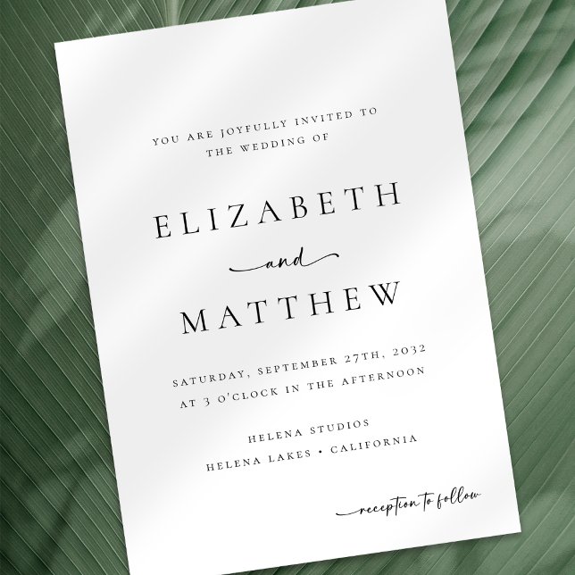 Moderne Minimalistische Kalligrafie Einladung (Von Creator hochgeladen)