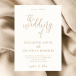 Moderne Minimalistische Kalligrafie-Hochzeit Einladung<br><div class="desc">Moderne Minimalistische Kalligraphie Einladung Hochzeit. Einfache elegante Skript und minimale Typografie Design Hochzeitseinladung.</div>