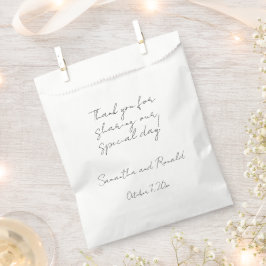 Moderne Minimalistische Kalligrafie-Hochzeit im Sc Geschenktütchen