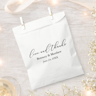 Moderne Minimalistische Kalligrafie Hochzeitsstimm Geschenktütchen
