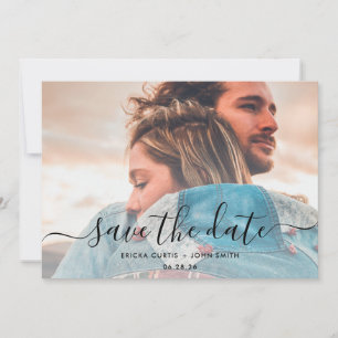 Moderne minimalistische kalligrafische Fotografie Save The Date