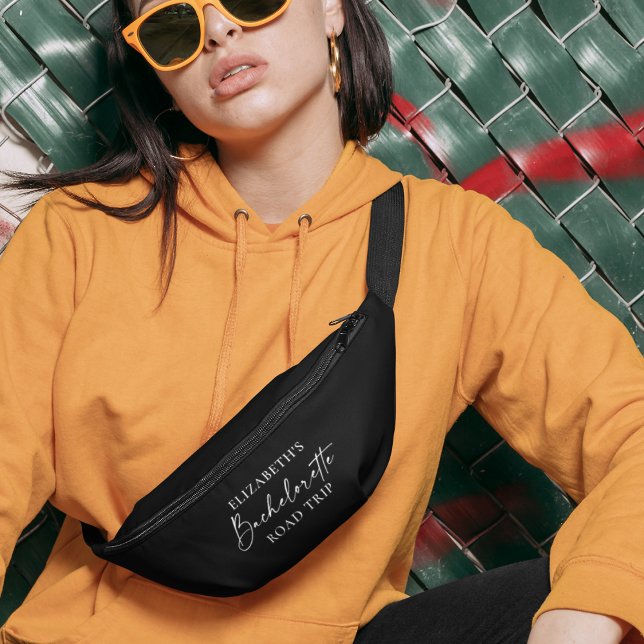 Moderne Minimalistische Kalligraphie Bachelorette Bauchtasche (Edit to Customize text, colors and more.)