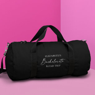 Moderne Minimalistische Kalligraphie Bachelorette Duffle Bag