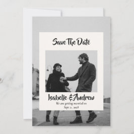 Moderne Minimalistische Kalligraphie-Hochzeit Save The Date