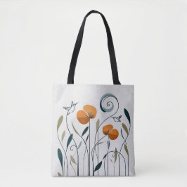 Moderne minimalistische Kalligraphie von Kolibris- Tasche