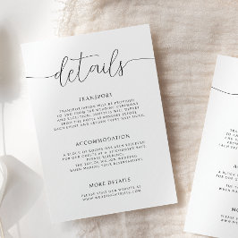 Moderne Minimalistische kalligraphische Hochzeitde Begleitkarte