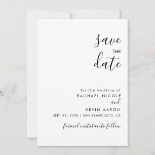 Moderne Minimalistische-Karte Save The Date