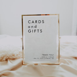 Moderne Minimalistische Karten und Geschenke für H Poster