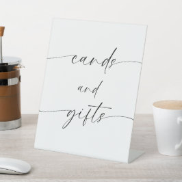 Moderne Minimalistische Karten und Geschenke Sockelschild