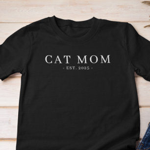 Moderne Minimalistische Katzenmutter Gründungsdatu Tri-Blend Shirt