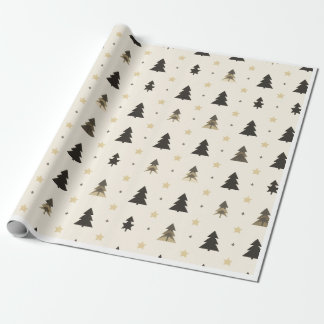 moderne minimalistische KIEFER schwarz und sanft r Geschenkpapier