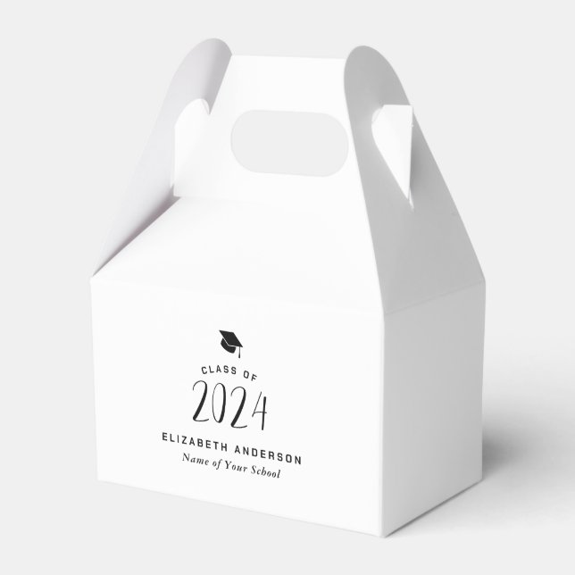 Moderne Minimalistische Klasse der Graduierungspar Geschenkschachtel (Vorderseite)