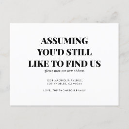 Moderne Minimalistische klassische Typografie-Bewe Ankündigungspostkarte