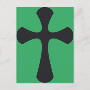 Moderne minimalistische Kreuz zeitgenössische chri Postkarte