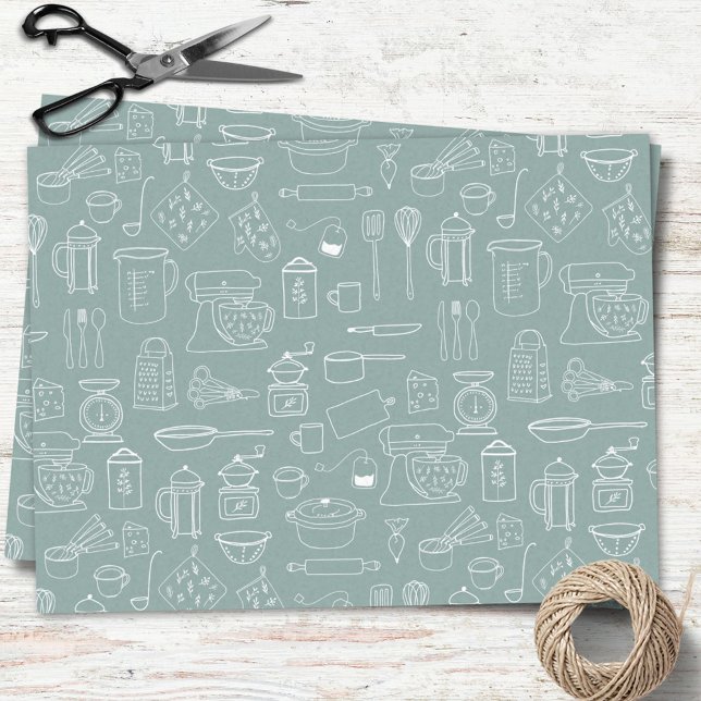 Moderne Minimalistische Küche Kochgeräte Seidenpapier (In situ)