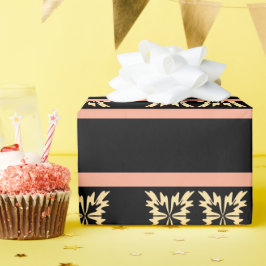 Moderne Minimalistische Kühne Kunst Blätter Geschenkpapier