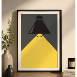Moderne minimalistische Lampen-Wandkunst    Poster