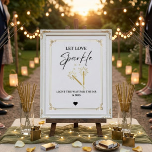 Moderne Minimalistische Lass Liebe Leuchten Hochze Poster