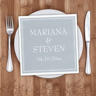 Moderne Minimalistische Leichtgrau-Napkins Serviette