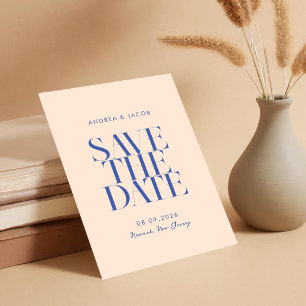 Moderne Minimalistische Lichtpfirsichhochzeit Save The Date