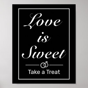 Moderne Minimalistische Liebe ist das süße Leckere Poster