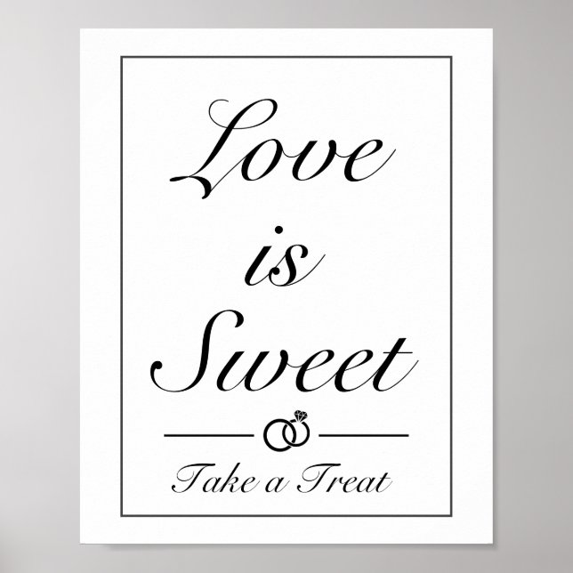 Moderne Minimalistische Liebe ist das süße Leckere Poster (Vorne)