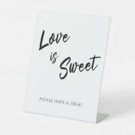 Moderne Minimalistische Liebe ist Sweet Wedding Pe Sockelschild