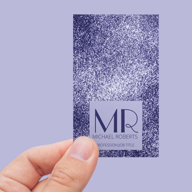Moderne Minimalistische Lila-Foil-Metallic-Typogra Visitenkarte (Von Creator hochgeladen)