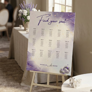 Moderne Minimalistische Lila Lilac-Hochzeitsstift Poster
