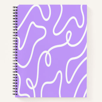 Moderne minimalistische Linienkunst Lavendel Lila  Notizbuch