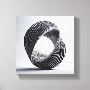 Moderne minimalistische Loop-Art - Abstrakte 3D-ve Leinwanddruck