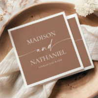 Moderne Minimalistische Mocha Mousse Wedding