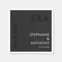 Moderne Minimalistische Monogram Black and White W