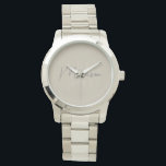 Moderne Minimalistische Monogramm Beige Skriptbeze Armbanduhr<br><div class="desc">Mit dieser eleganten und raffinierten Uhr stärken Sie Ihren Stil mit einem personalisierten Monogramm mit Ihren Initialen und Namen in einem eleganten, modernen Drehbuch. Das minimalistisch-beige Design bietet ein zeitloses und raffiniertes Design, das es zu einem perfekten Accessoire für jeden Anlass macht. Ideal als nachdenkliches Geschenk oder eine stilvolle Ergänzung...</div>