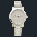 Moderne Minimalistische Monogramm Beige Skriptbeze Armbanduhr<br><div class="desc">Mit dieser eleganten und raffinierten Uhr stärken Sie Ihren Stil mit einem personalisierten Monogramm mit Ihren Initialen und Namen in einem eleganten, modernen Drehbuch. Das minimalistisch-beige Design bietet ein zeitloses und raffiniertes Design, das es zu einem perfekten Accessoire für jeden Anlass macht. Ideal als nachdenkliches Geschenk oder eine stilvolle Ergänzung...</div>