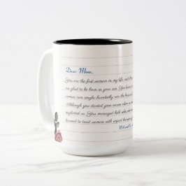 Moderne Minimalistische Monogramm-benutzerdefinier Zweifarbige Tasse