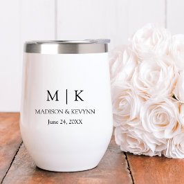 Moderne Minimalistische Monogramm-Hochzeit