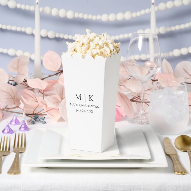 Moderne Minimalistische Monogramm-Hochzeit Geschenkschachtel (Hochzeit)