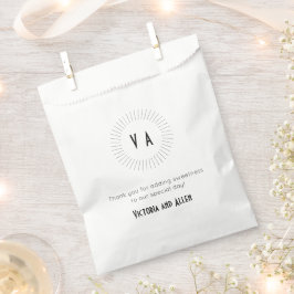 Moderne Minimalistische Monogramm-Hochzeit Geschenktütchen