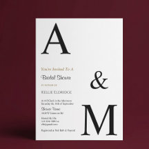 Moderne minimalistische Monogramm-Junggesellinnena