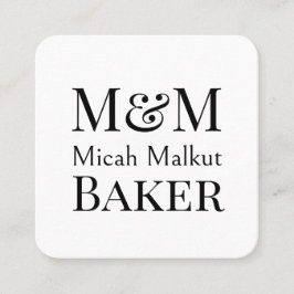 Moderne minimalistische Monogramm-QR-Code-Luxus, N Quadratische Visitenkarte