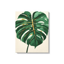 Moderne minimalistische Monstera-Blatt-Botanik-Wan