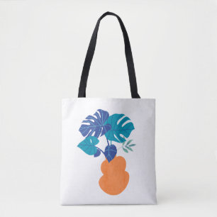 Moderne minimalistische Monstera-Pflanze Tasche